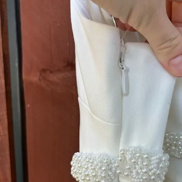 Revolve X Likely Lane Beaded Dress Size 4 Ivory -  threedaughtersproperties.com